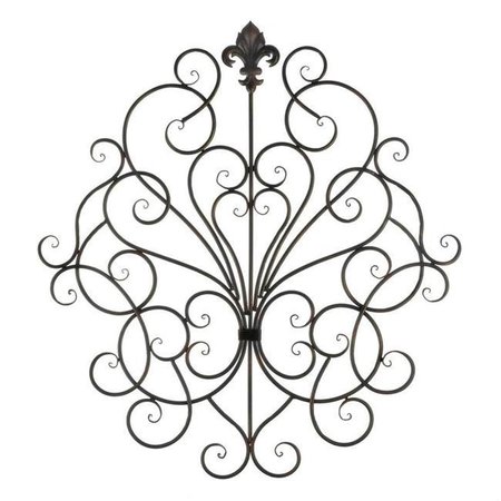 ACCENT PLUS Accent Plus 10018765 Fleur-De-Lis Scrollwork Wall Plaque 10018765